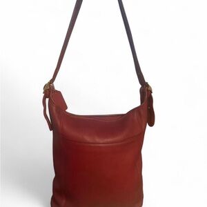 Coach Vintage Legacy Slim Duffle Shoulder Bag Red